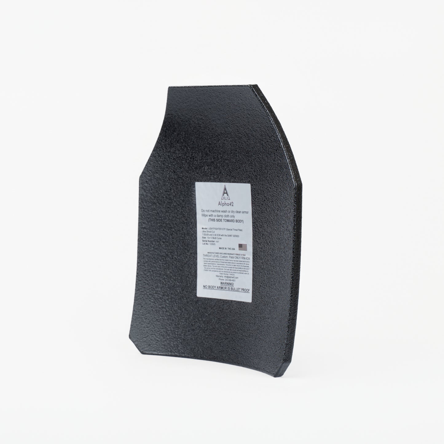 LIGHTFIGHTER series UHMWPE Multicurve Armor Plate