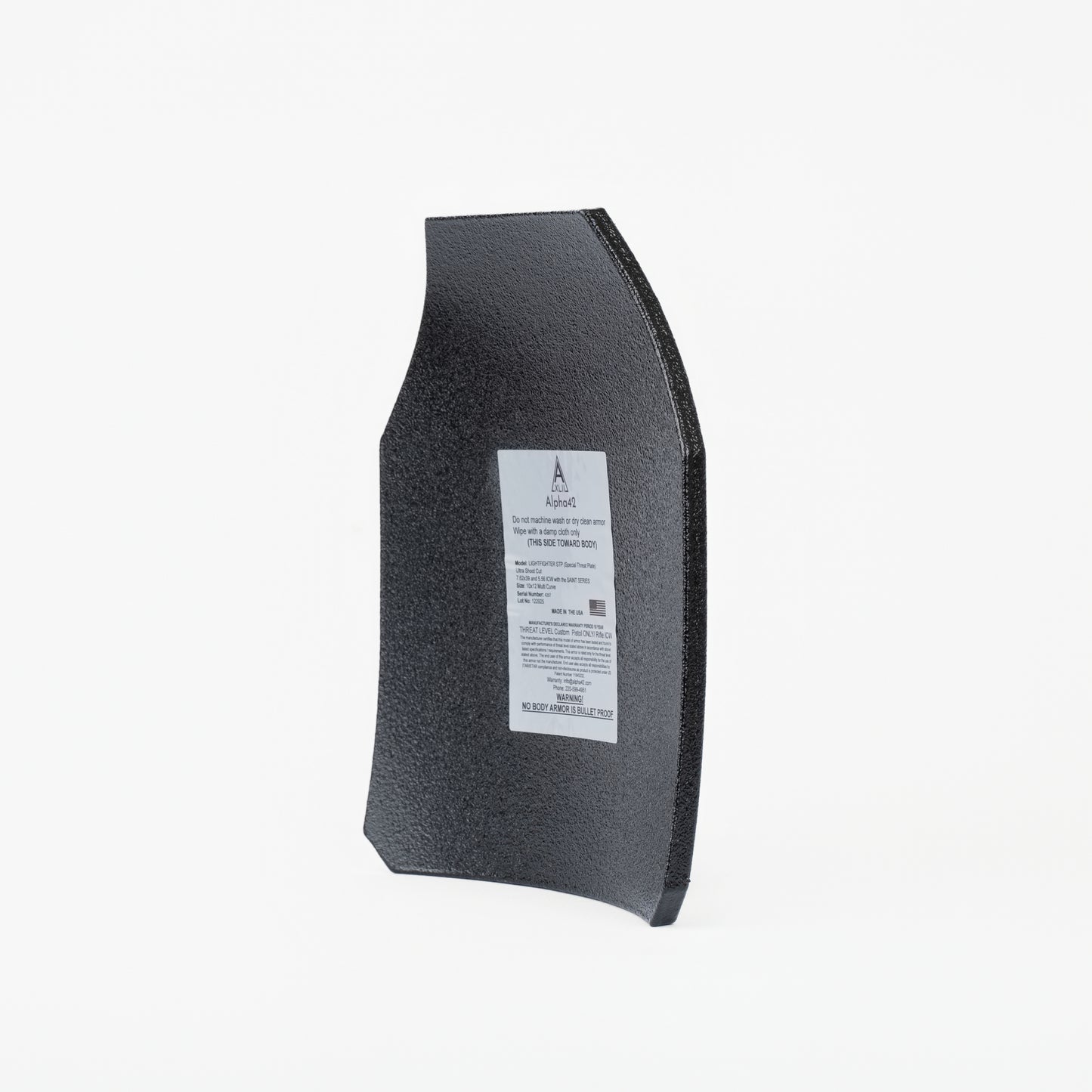 LIGHTFIGHTER series UHMWPE Multicurve Armor Plate